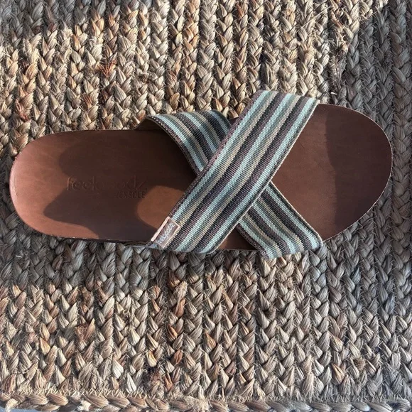 Feelgoodz Zensole Size 9 Cross-Over Leather Sandals - NWT - Picture 4 of 10